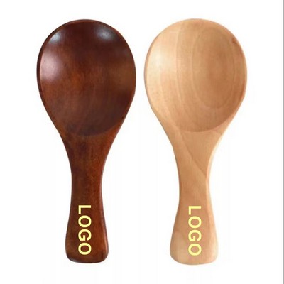 Wood Small Short Condiment Spoons