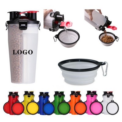 2-In-1 Pet Water Food Bottle