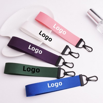 Solid Colors Ribbon Keychain Key Chain Lanyard