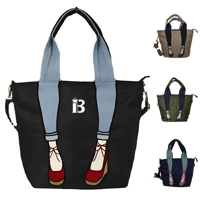 Nylon handbag creative high heels tote bag for women