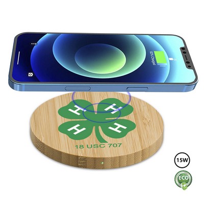 Parkfield 15W Bamboo Eco-Friendly Wireless Charger