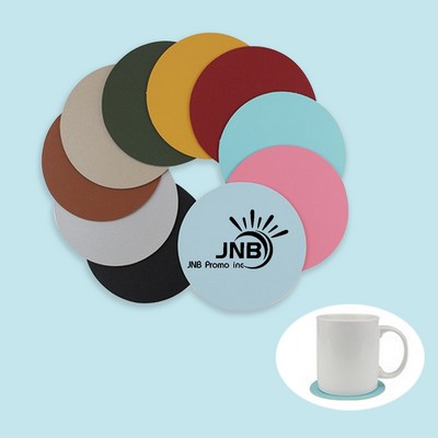 Circular PU Leather Coaster