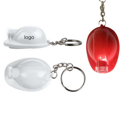 Safety Helmet Shape Keychain With Led