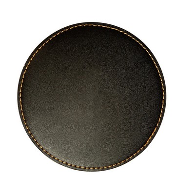 Oil-Edged PU Leather Coaster