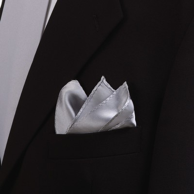 Light Gray Silk Pocket Square