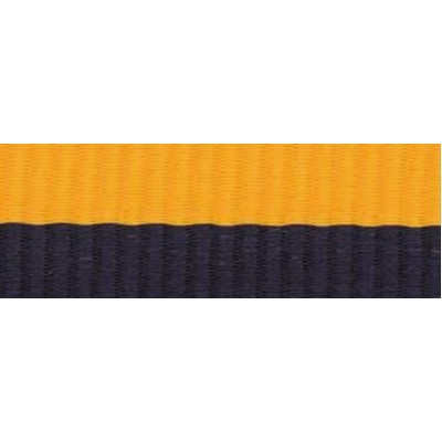 Snap Clip "v" Neck Ribbon 7/8"x32" - Navy Blue/Gold