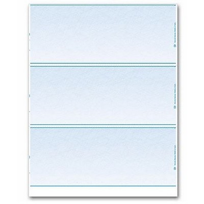 Blank Laser Standard Size Check 3-Up (1 Part)