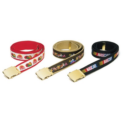 Motif Woven Ribbon Belt