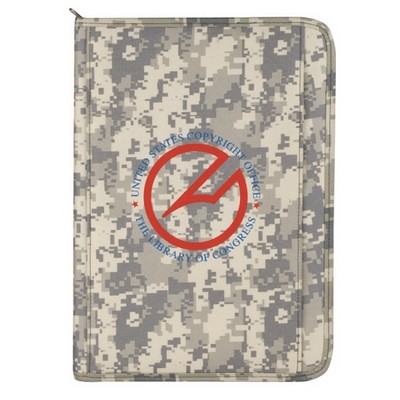 Digital Camo Poly Zippered Padfolio (10"Wx13 3/8"Hx5/8"Thick)