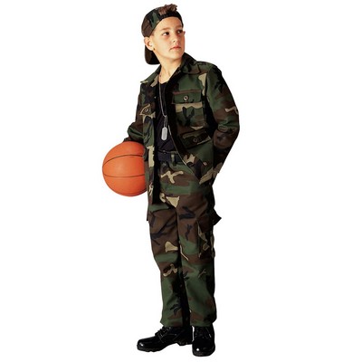 Kids Woodland Camo Battle Dress Uniform Shirt (2-20 Even Sizes Only)