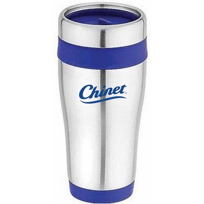 16 Oz. Color Accent Stainless Steel Tumbler