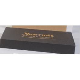 Tinted Kraft Black Pinstripe Two-Piece Pop-Up Apparel Box (17"x11"x2 1/2")