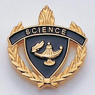 1" Enameled Science Academic Award Pin