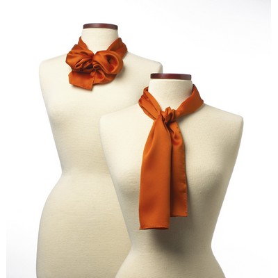 Orange Silk Scarf - 10"x54"