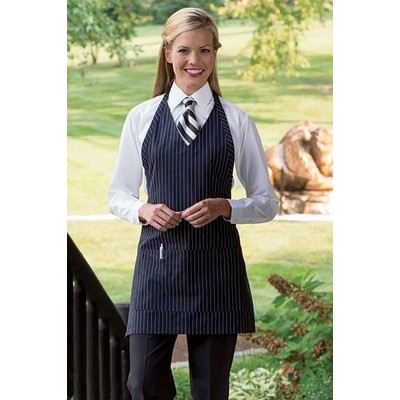 Formal V-Neck Apron w/Pinstripe