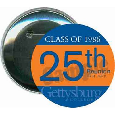 School - Gettysburg College, 25th Reunion - 3 Inch Round Button