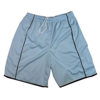 Adult Cool Mesh 7" Inseam Athletic Short w/ Contrast 2 Color Left Side Panel