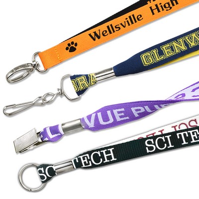 3/8" Woven 2Tone Polyester Custom Lanyards