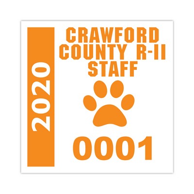 Clear Static Cling Square Cut Parking Sticker (3"x3")