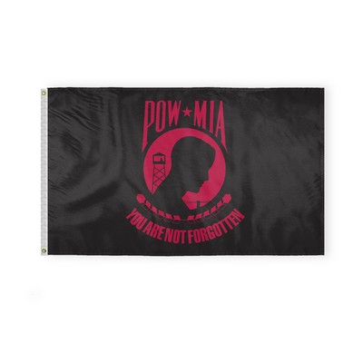 POW MIA Flags 3x5 foot (black & red)