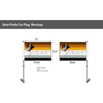 Bear Pride Car Flag 10.5"X15"