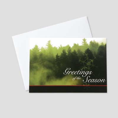 Pine Tree Tops Holiday Greeting Card