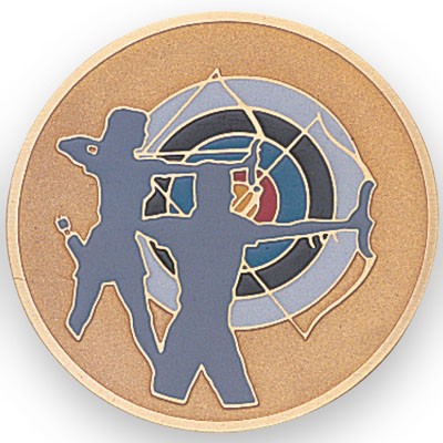 2" General Archery Etched Enameled Medallion Insert Disc