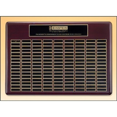 Rosewood Perpetual 24 Plate Plaque (11" x 15")