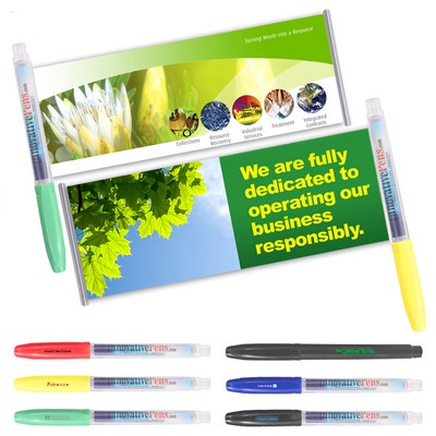 Cap-Off Banner Pen