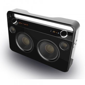 Wireless Party Bluetooth Boombox Speaker w/ FM & Karaoke,