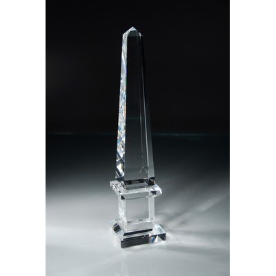 Noblesse Crystal Obelisk Tower Award - 14 1/2'' H