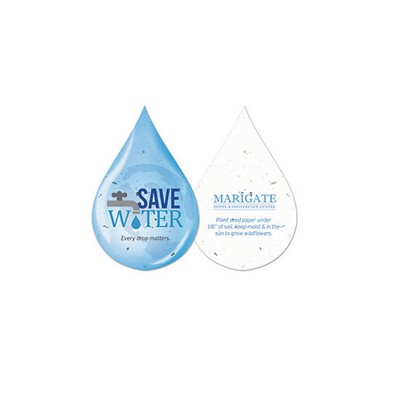 2-Sided Water Conservation Plantable Droplet Shape