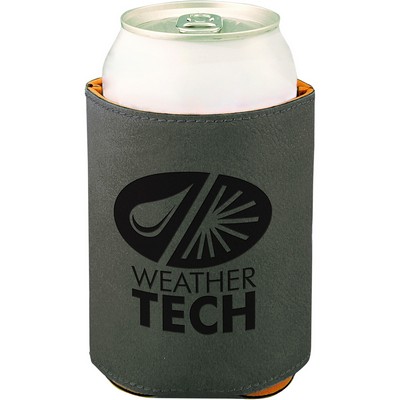 3.75" Leatherette Gray Beverage Holder