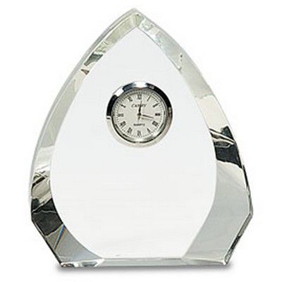 Clear Crystal Arch with Clock, 5-1/2"H