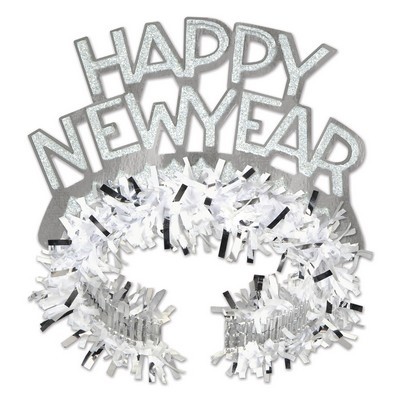 White & Silver Happy New Year Regal Tiara