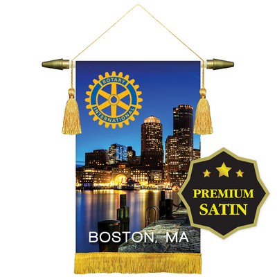 8" x 12" Premium Podium Banner Straight Cut/Fringe