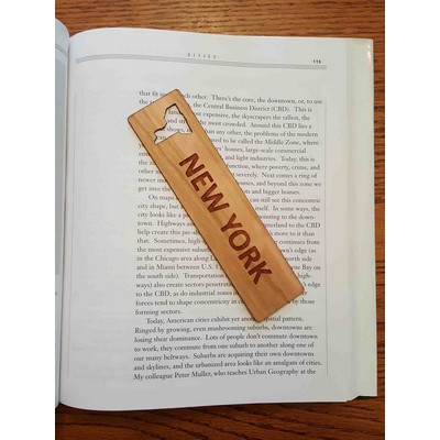 1.5" x 5.75" - New York Hardwood Bookmarks