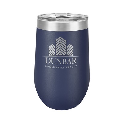 16 Oz. Dark Blue Polar Camel Stemless Tumbler