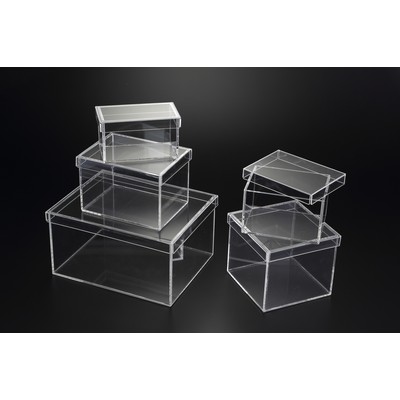 Clear Rectangular Box w/Lid