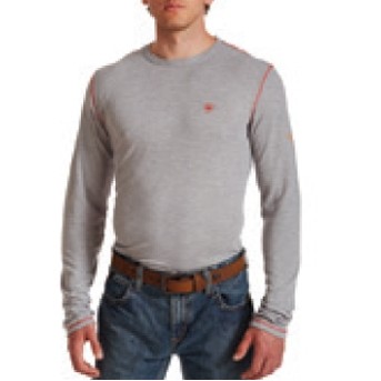 Ariat® FR Polartec® Men's Light Gray Base Layer Shirt