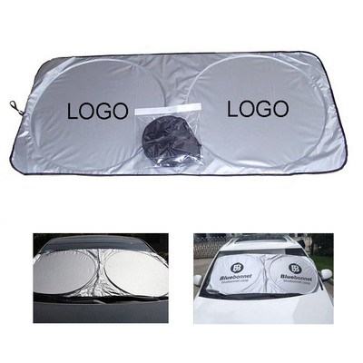 59" x 27 1/2" Folding Car Window Sun Shade With Pouch