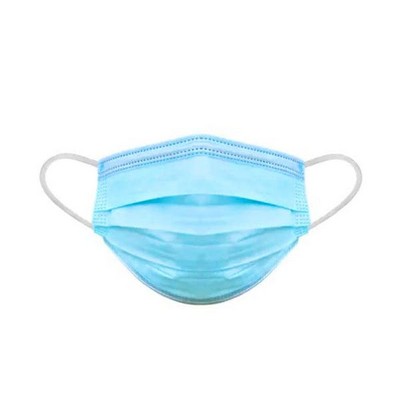 Bulk Children's Face Masks - 3 Ply, Blue (Case of 1000)