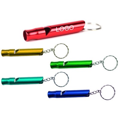 Aluminum Metal Whistle Keychain