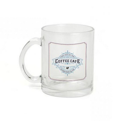 11 oz. Clear Glass Coffee Mug - Sublimation