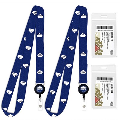 Neck Lanyard Strap with Spools and ID Holder