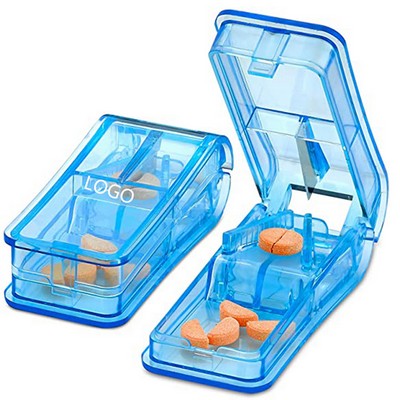 Pill Case with Pill Cutter