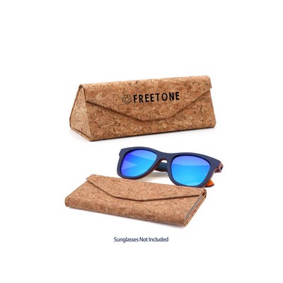 Natural Cork Folding Wood Sunglasses Case