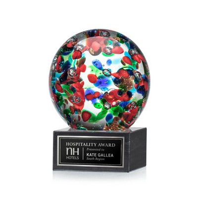 Fantasia Award on Square Marble - 4" Diam