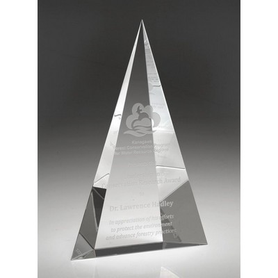 Vantage Peak Crystal Award, 9"H