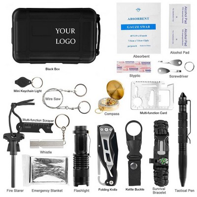 Outdoor 18 in 1 Multi-Functional Camping Survival Kit